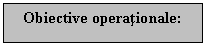 Text Box: Obiective operationale:

