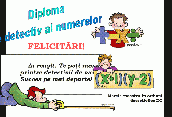 Diploma
de detectiv al numerelor
