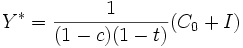 Y^* = frac (C_0 + I)