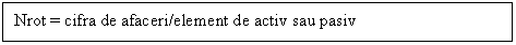 Text Box: Nrot = cifra de afaceri/element de activ sau pasiv