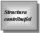 Text Box: Structura contributiei
