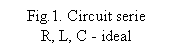 Text Box: Fig.1. Circuit serie              R, L, C - ideal