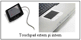 Text Box:     
Touchpad extern si intern

