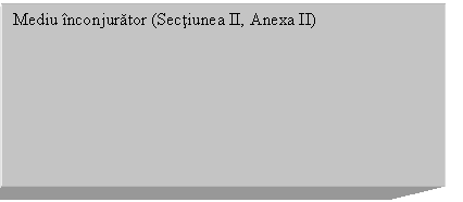 Text Box: Mediu inconjurator (Sectiunea II, Anexa II)


