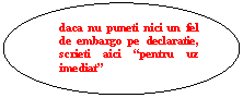 Oval: daca nu puneti nici un fel de embargo pe declaratie, scrieti aici 