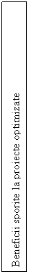 Text Box: Beneficii sporite la proiecte optimizate