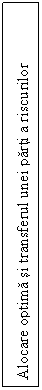Text Box: Alocare optima si transferul unei parti a riscurilor