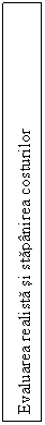 Text Box: Evaluarea realista si stapanirea costurilor