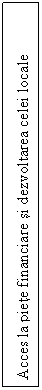Text Box: Acces la piete financiare si dezvoltarea celei locale
