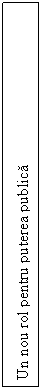 Text Box: Un nou rol pentru puterea publica