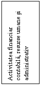 Text Box: Activitatea financiar 
contabila, resurse umane si
administrativ
