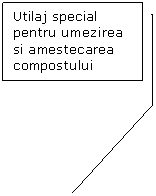 Line Callout 4: Utilaj special pentru umezirea  si amestecarea compostului 

