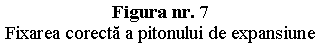 Text Box: Figura nr. 7
Fixarea corecta a pitonului de expansiune


