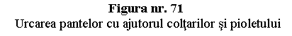 Text Box: Figura nr. 71
 Urcarea pantelor cu ajutorul coltarilor si pioletului


