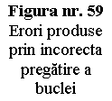 Text Box: Figura nr. 59  Erori produse prin incorecta pregatire a buclei


