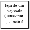 Text Box: Iesirile din depozite (consumuri, vanzari)