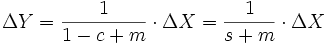 Delta Y=frac cdot Delta X=frac cdot Delta X