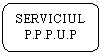 Rounded Rectangle: SERVICIUL P.P.P.U.P