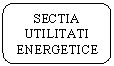 Rounded Rectangle: SECTIA UTILITATI ENERGETICE