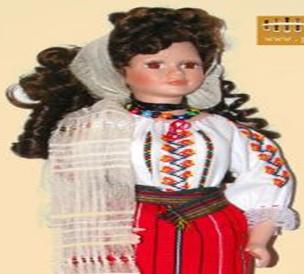 Fata din Muntenia - papusa artizanat