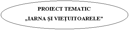 Oval: PROIECT TEMATIC
