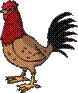 Free Red Dutch Bantam Rooster clip art provided by Animal Clipart.