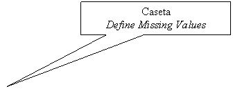 Rectangular Callout: Caseta
Define Missing Values
