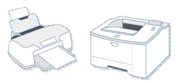 Imagine a unei imprimante cu jet de cerneala și a unei imprimante cu laser