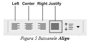 Text Box: 
Figura 5 Butoanele Align
