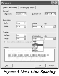 Text Box:  
Figura 4 Lista Line Spacing
