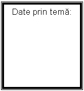 Text Box: Date prin tema:

