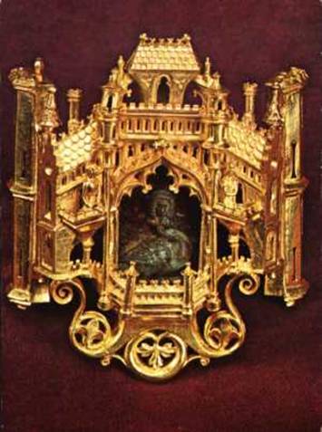 Paftaua de aur a lui Radu I pe carte postala romaneasca din anii optzeci