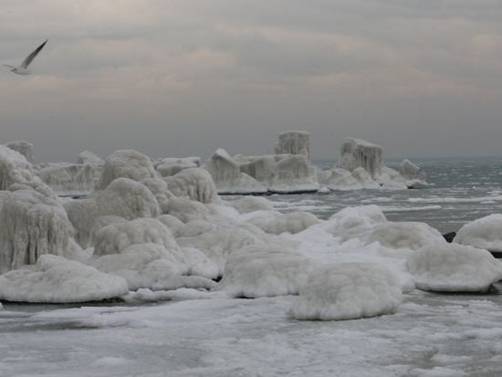 Gerul a inghetat pana si apa sarata a Marii Negre (Foto: Gheorghe 
Florin)