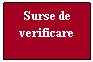 Text Box: Surse de verificare