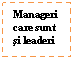 Text Box: Manageri care sunt si leaderi