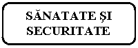 Rounded Rectangle: SANATATE SI SECURITATE