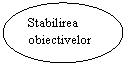 Oval: Stabilirea obiectivelor