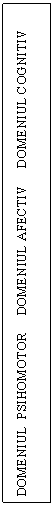 Text Box: DOMENIUL  PSIHOMOTOR     DOMENIUL AFECTIV     DOMENIUL COGNITIV