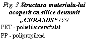 Text Box: Fig. 3 Structura materialu-lui acoperit cu silice denumit 