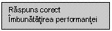 Text Box: Raspuns corect
Imbunatatirea performantei
