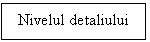 Text Box: Nivelul detaliului