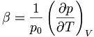 beta = frac left( frac  right)_V