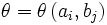 theta=theta left(a_i, b_jright)