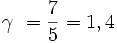 gamma = frac = 1,4