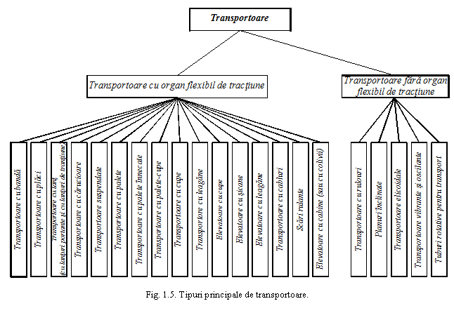 Text Box: 

Fig. 1.5. Tipuri principale de transportoare.

