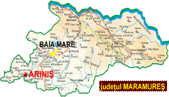 Localizarea comunei Arinis pe harta judetului Maramures